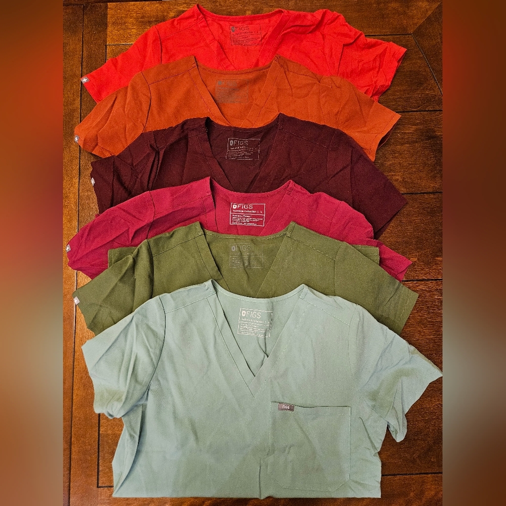 Figs Scrub Tops in Assorted Colors Catarina One Pocket